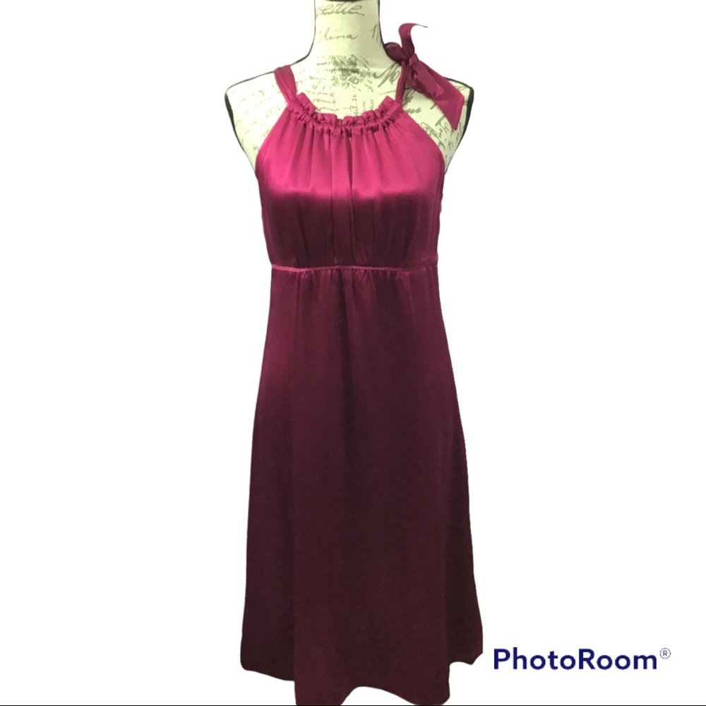 Ann Taylor’s halter silk dress